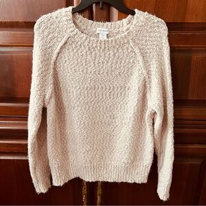 Yet Again Pink Crewneck Warm Soft Cozy Classic Long Sleeve Sweater S